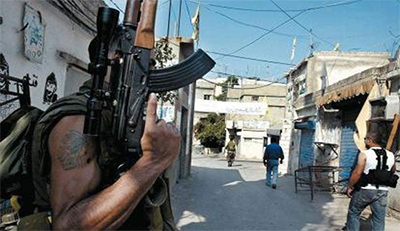 Combates en un campamento palestino en Líbano